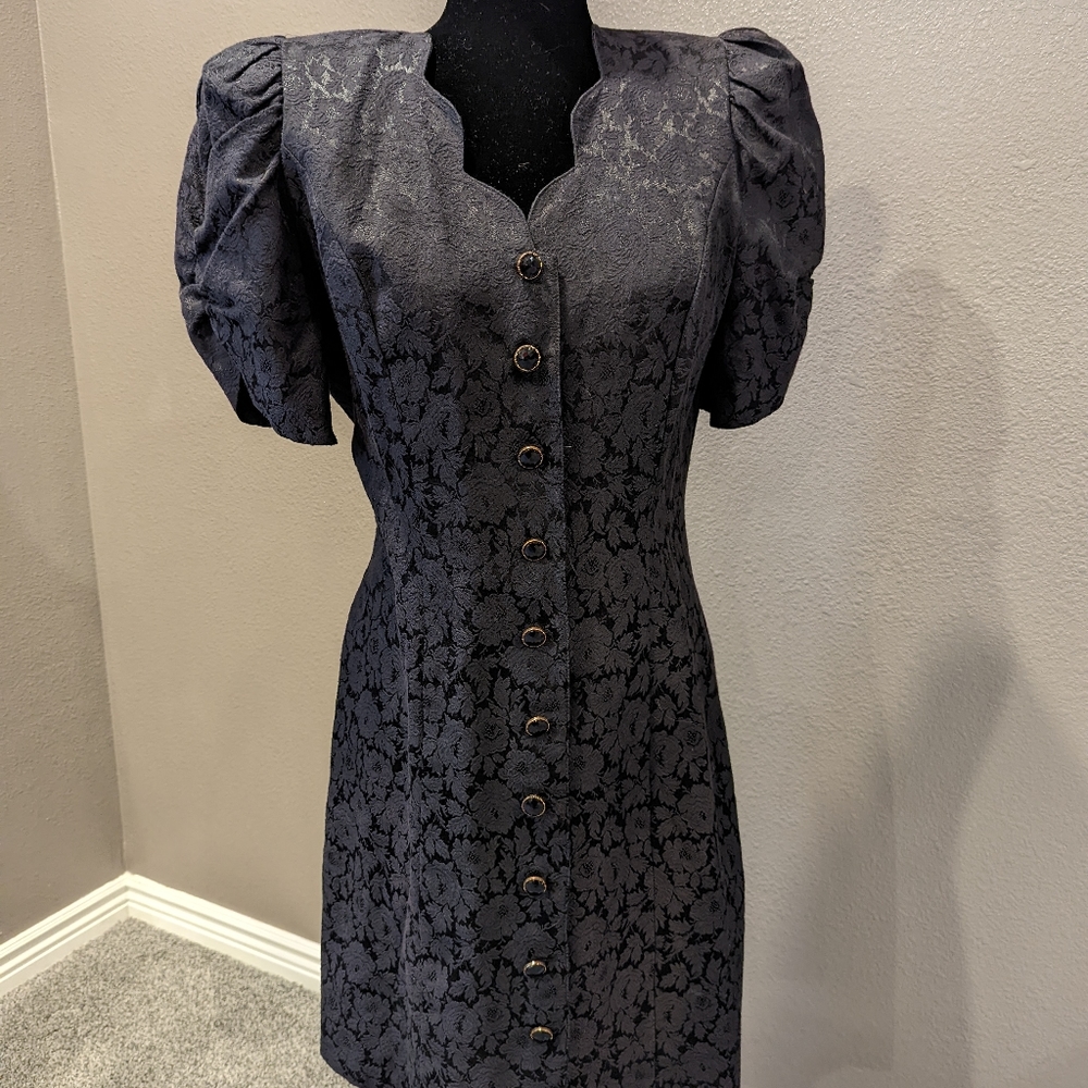 Vintage 1980s Petite Jazz Dress
